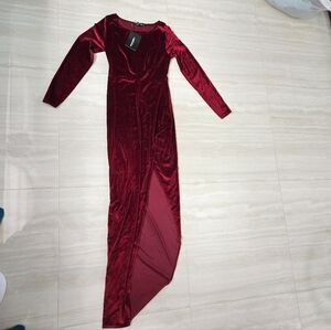 Pretty Little Thing A-Line Velvet Dress